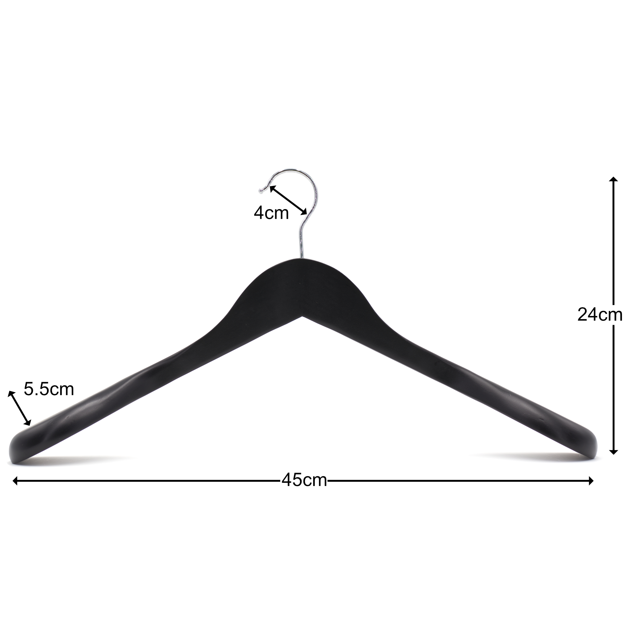 Black Wooden Jacket Hanger Wooden Coat Hangers The Hanger Store