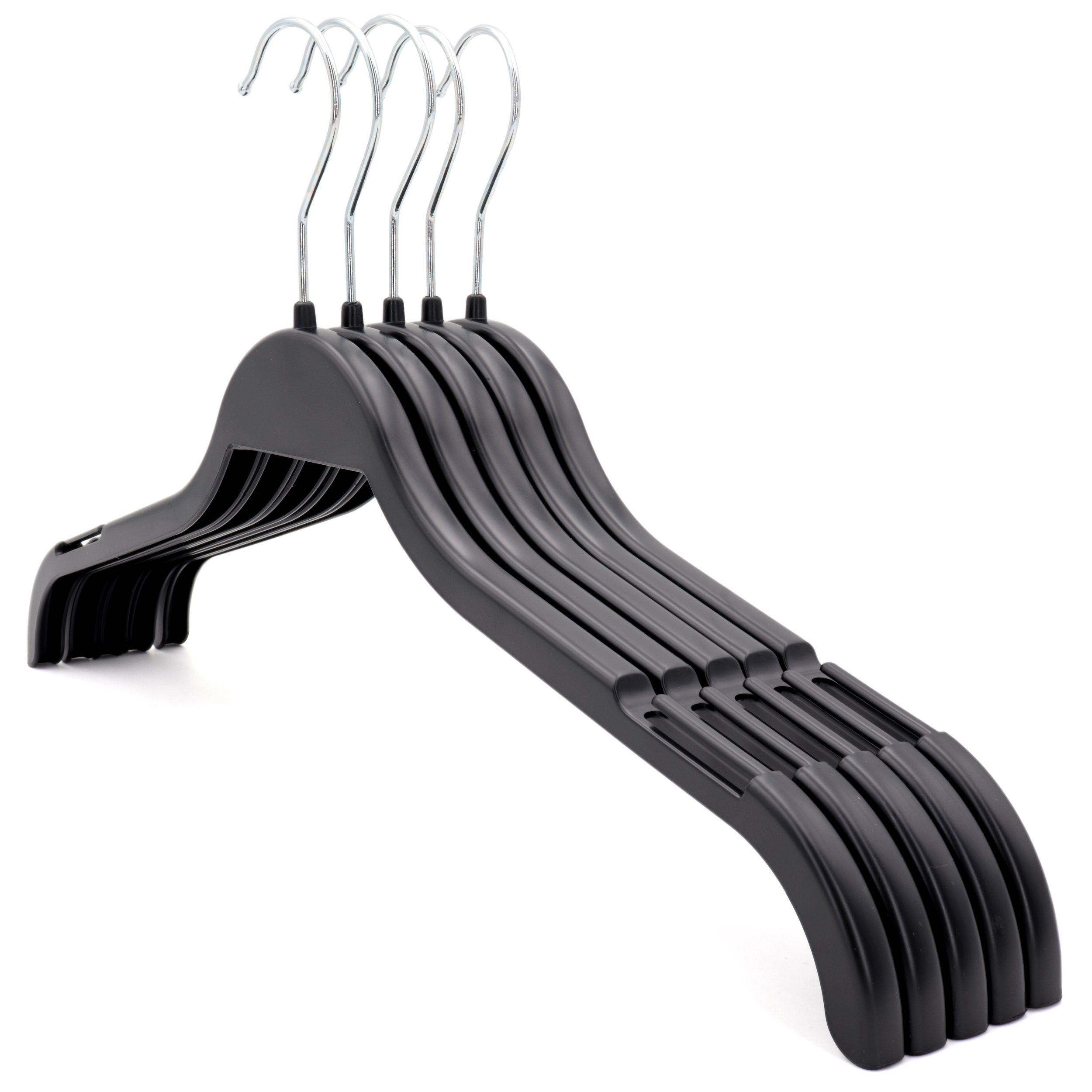 Large Plastic Coat Hanger, 45cm Men's Coat Hangers Black Clothes