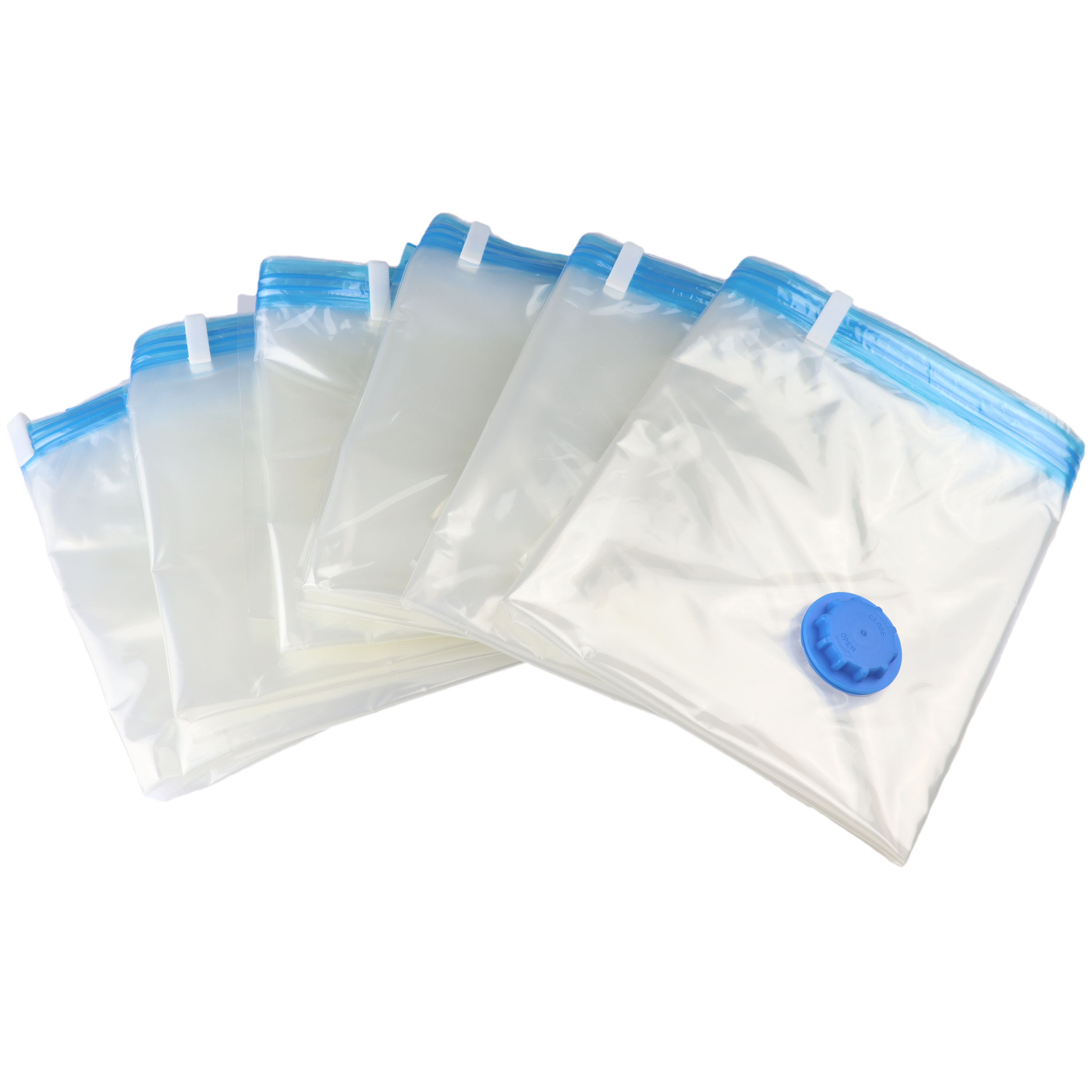 6 Large Vacuum Storage Bags (80 x 100cm) with Hand Pump