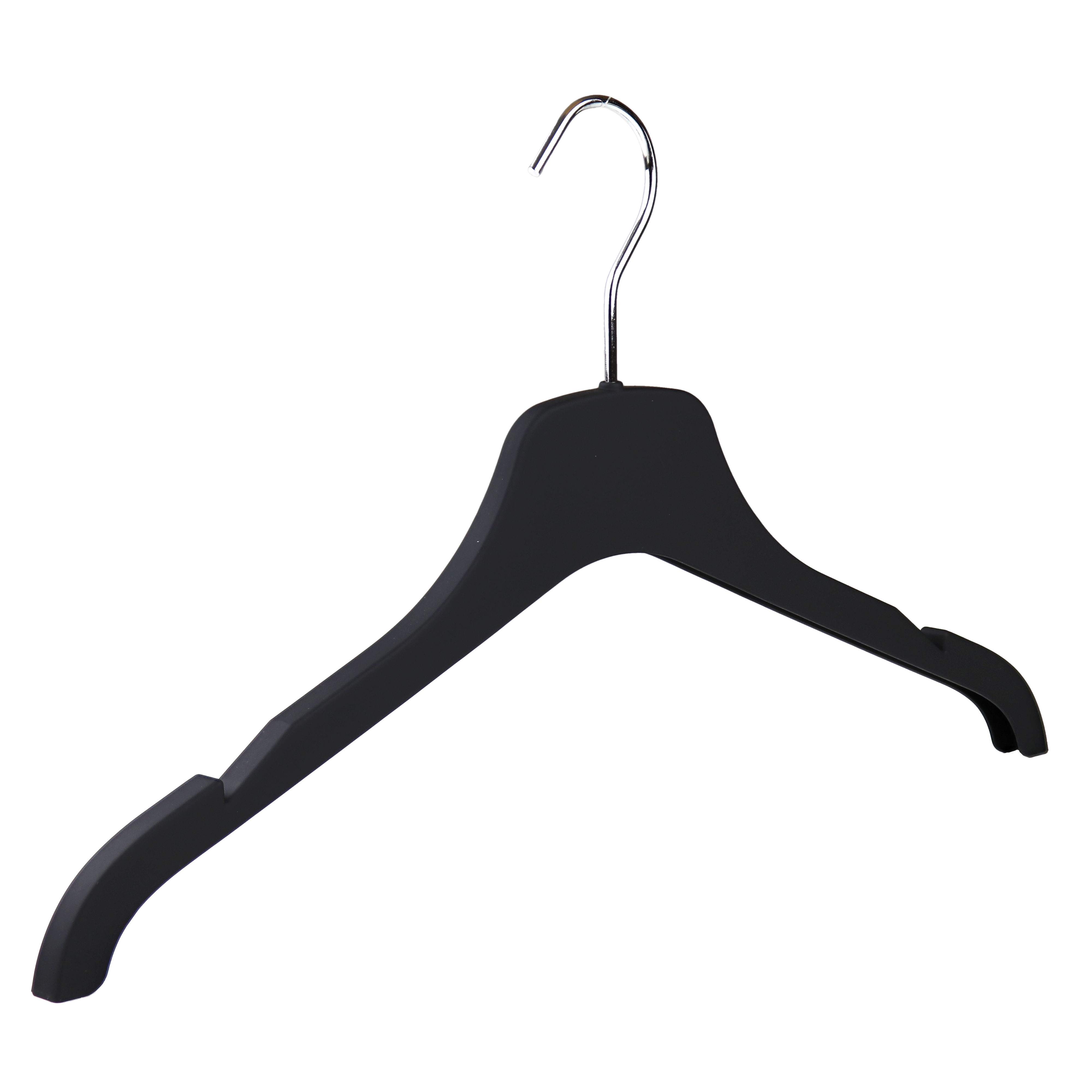 'Soft Touch' Coat Hanger, Black, 42cm