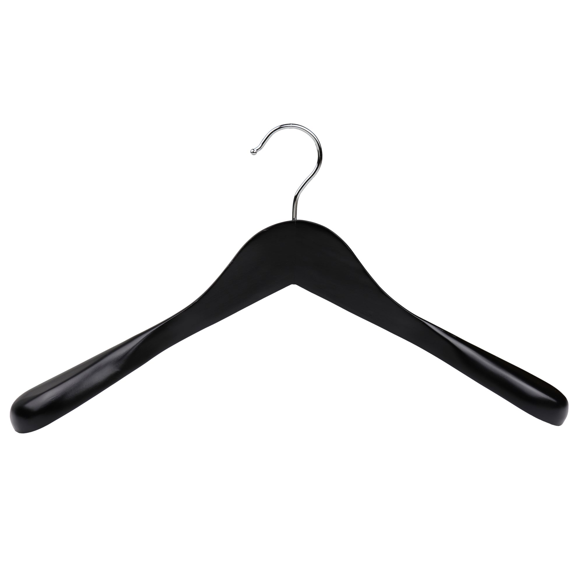 Black Wooden Jacket Hanger Ladies' Hangers Wood The Hanger Store