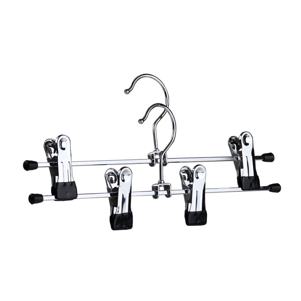 The Hanger Store™ Metal Clip Hangers, 30cm Coat Hangers for Trouser