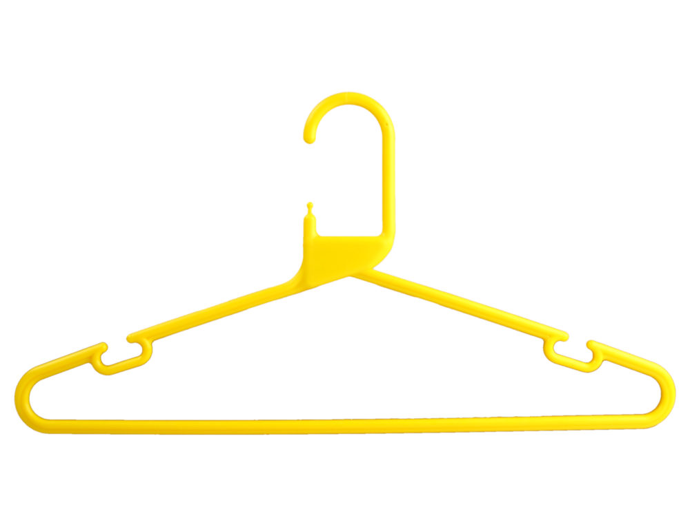 Yellow Plastic Suit Hanger, Multi Purpose Strong Coat Hangers The