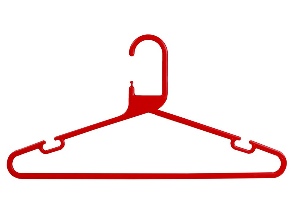 Red Plastic Suit Hanger, Multi Purpose Strong Coat Hangers The